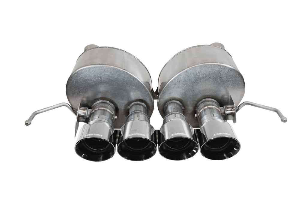 Corsa Performance 14776 2.75in. Valve-Back w Dual Mode NPP; Dual Rear Exit with Quad 4.5in. Polished Pro for Select Chevrolet Corvette