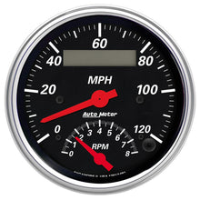 Load image into Gallery viewer, AutoMeter 1481 GAUGE, TACH/SPEEDO, 3 3/8", 120MPH &amp; 8K RPM, ELEC. PROGRAM., DESIGNER BLK