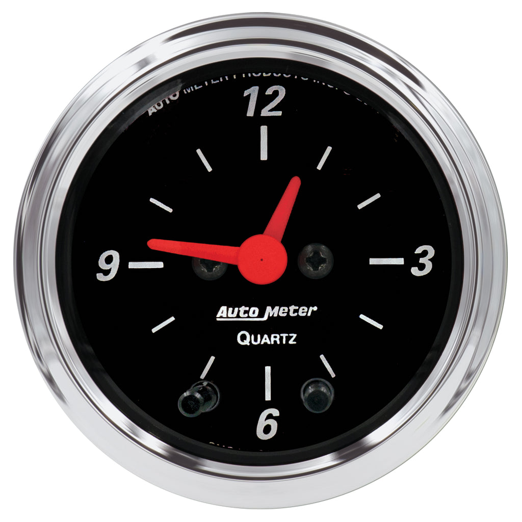 AutoMeter 1484 GAUGE, CLOCK, 2 1/16", 12HR, ANALOG, DESIGNER BLACK