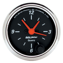 Load image into Gallery viewer, AutoMeter 1484 GAUGE, CLOCK, 2 1/16", 12HR, ANALOG, DESIGNER BLACK