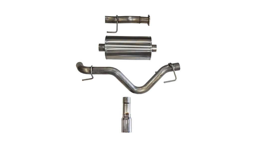 Corsa Performance 14918 3.0in. Cat-Back Single Side Exit with Single 4.0in. Polished Straight Cut Tip for Select Toyota Tacoma