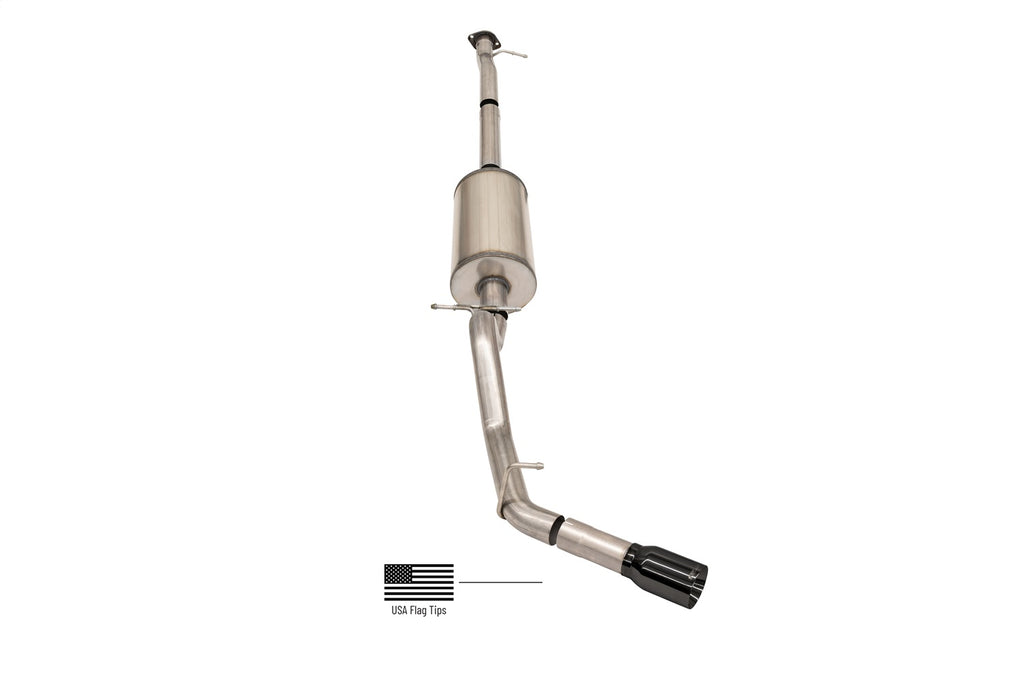 Corsa Performance 14928BLKUSA 3.0in. Cat-Back Single Side Exit with Single 4.0in. Black PVD Straight-Cut Tips for Select Chevrolet Colorado