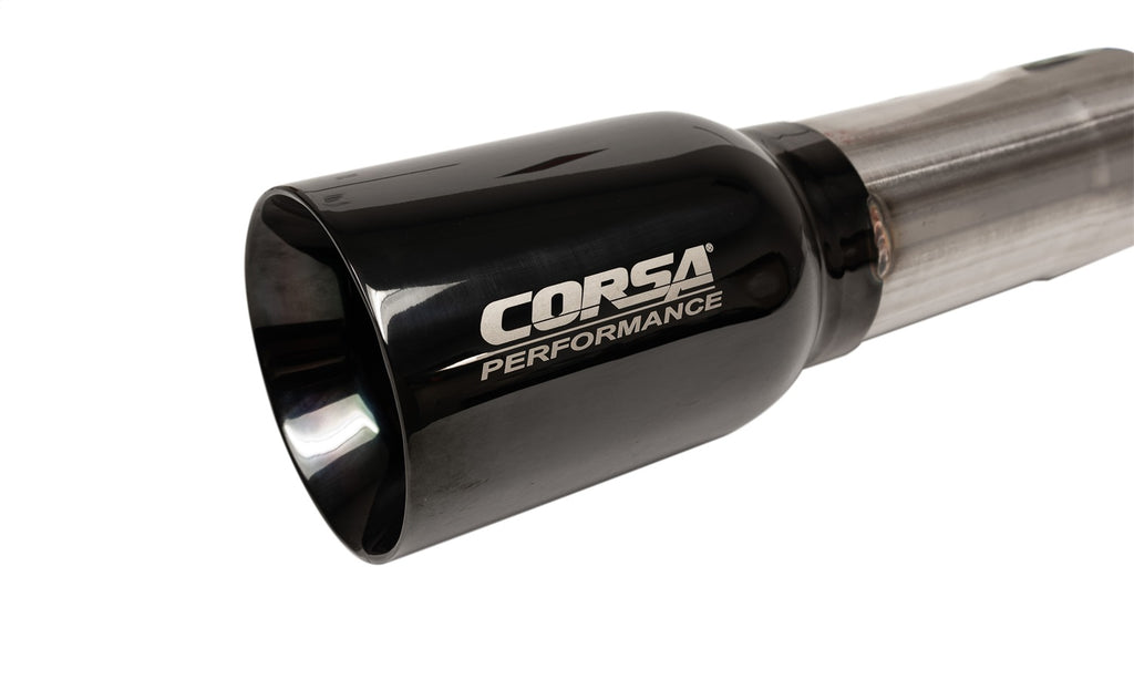 Corsa Performance 14928BLKUSA 3.0in. Cat-Back Single Side Exit with Single 4.0in. Black PVD Straight-Cut Tips for Select Chevrolet Colorado