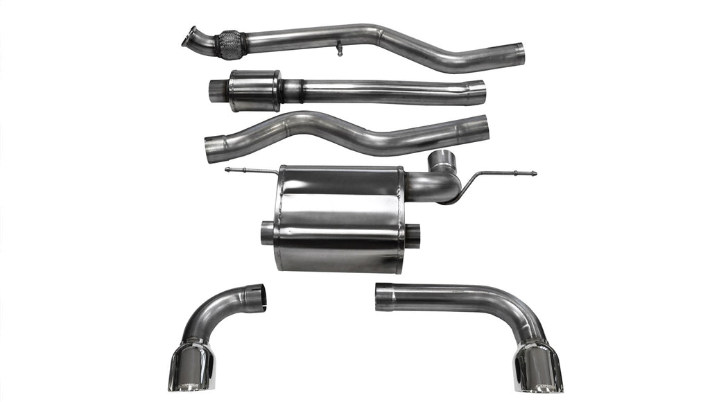Corsa Performance 14937 3.0in. Cat-Back Dual Rear Exit with Single 3.5in. Polished Pro-Series Tips for Select BMW 335i
