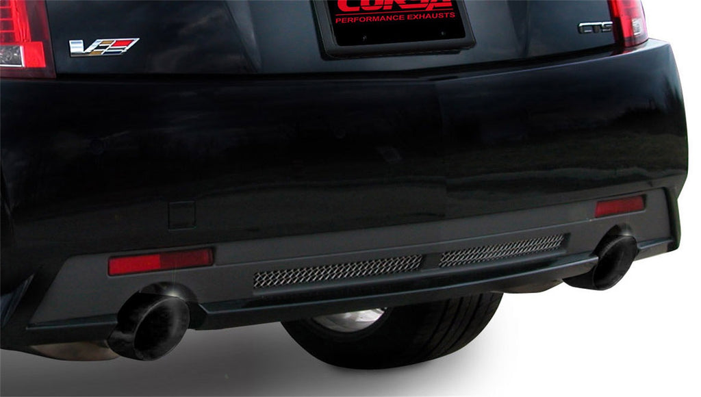 Corsa Performance 14940BLK 2.5in. Axle-Back Dual Rear Exit with Single 4.0in. Black PVD Pro-Series Tips for Select Cadillac CTS