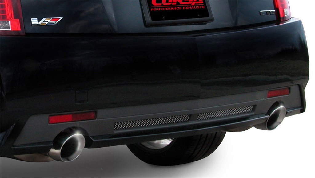 Corsa Performance 14940 2.5in. Axle-Back Dual Rear Exit with Single 4.0in. Polished Pro-Series Tips for Select Cadillac CTS