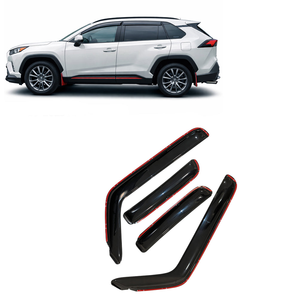Black Horse Off Road 1494255IN Rain Guards for Select Toyota RAV4