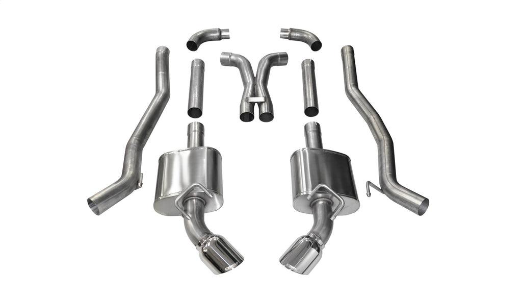 Corsa Performance 14968 3.0in. Cat-Back Dual Rear Exit with Single 4.5in. Polished Pro-Series Tips for Select Chevrolet Camaro