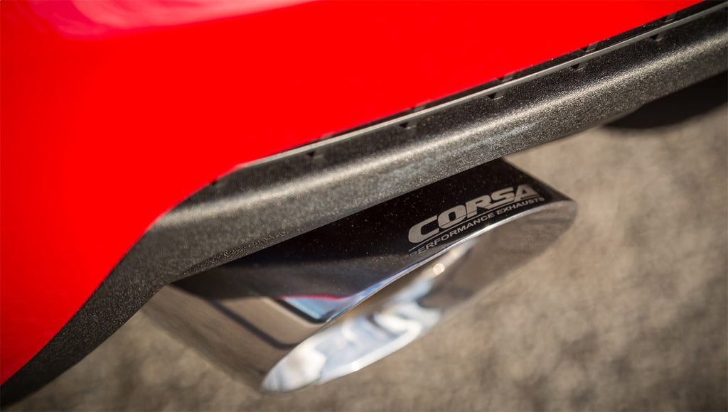 Corsa Performance 14968 3.0in. Cat-Back Dual Rear Exit with Single 4.5in. Polished Pro-Series Tips for Select Chevrolet Camaro