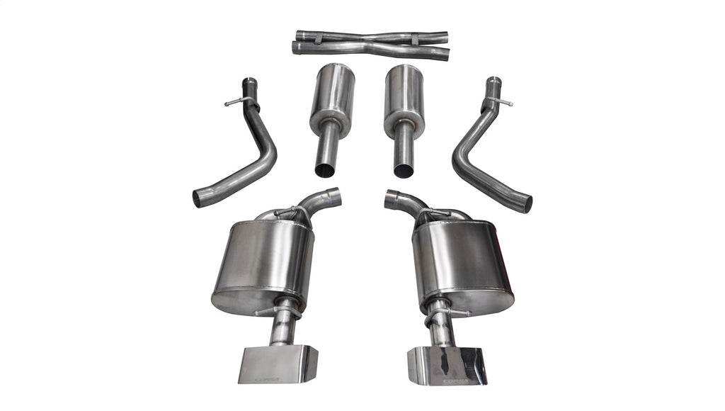 Corsa Performance 14975 2.5in. Cat-Back Dual Rear Exit with GTX2 Polished Tips for Select Dodge Challenger