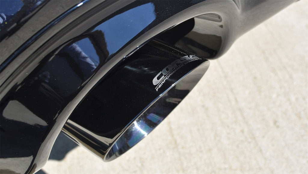 Corsa Performance 14980BLK 2.5in. Cat-Back Dual Rear Exit with Single 4.5in. Black PVD Pro-Series Tips for Select Jeep Grand Cherokee