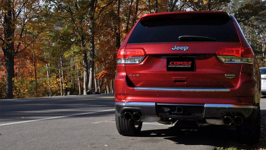 Corsa Performance 14984BLK 2.5in. Cat-Back Dual Rear Exit with Twin 4.0in. Black PVD Pro-Series Tips for Select Jeep Grand Cherokee