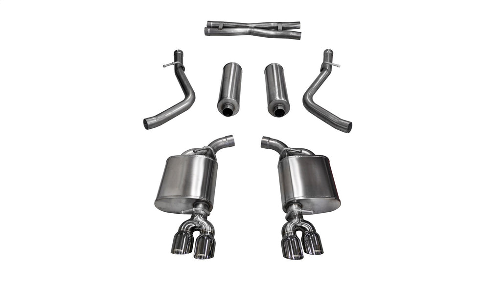 Corsa Performance 14985 2.5in. Cat-Back Dual Rear Exit with Twin 3.5in. Polished Pro-Series Tips for Select Dodge Challenger