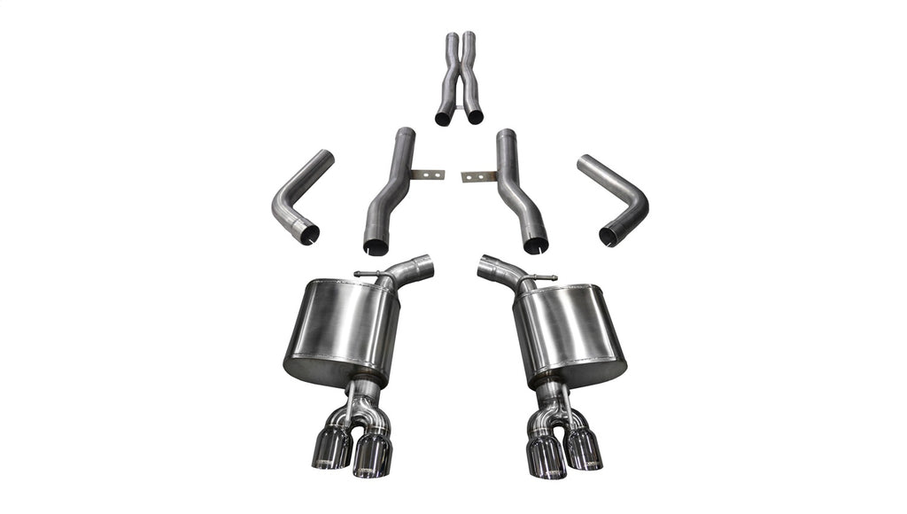 Corsa Performance 14989 2.75in. Cat-Back Dual Rear Exit with Twin 3.5in. Polished Pro-Series Tips for Select Dodge Challenger