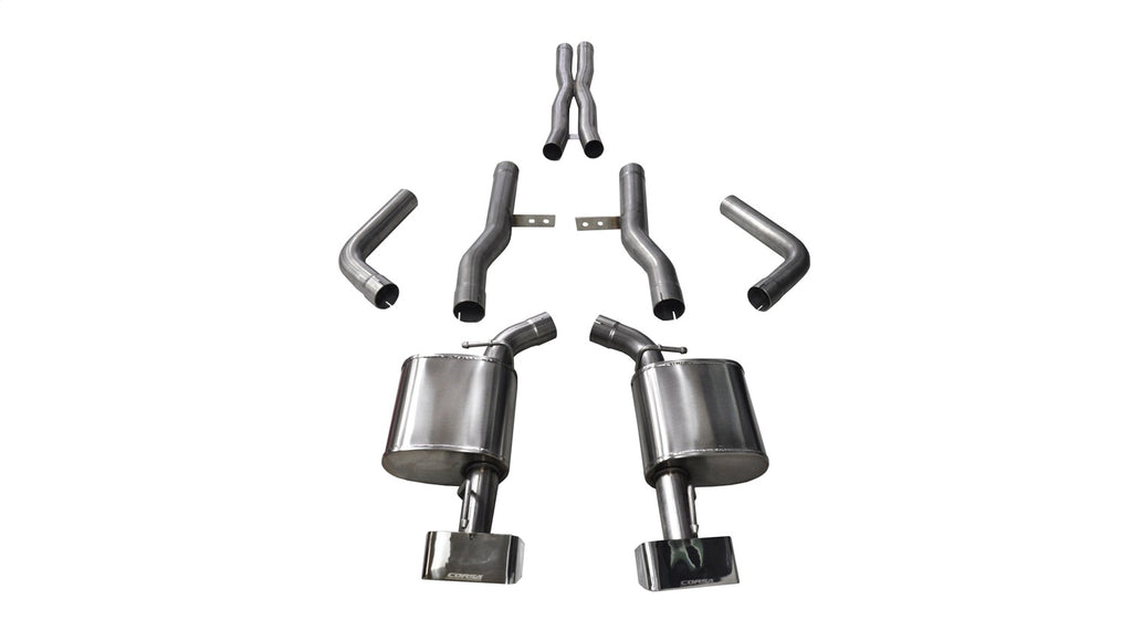 Corsa Performance 14994 2.75in. Cat-Back Dual Rear Exit with GTX2 Polished Tips for Select Dodge Challenger