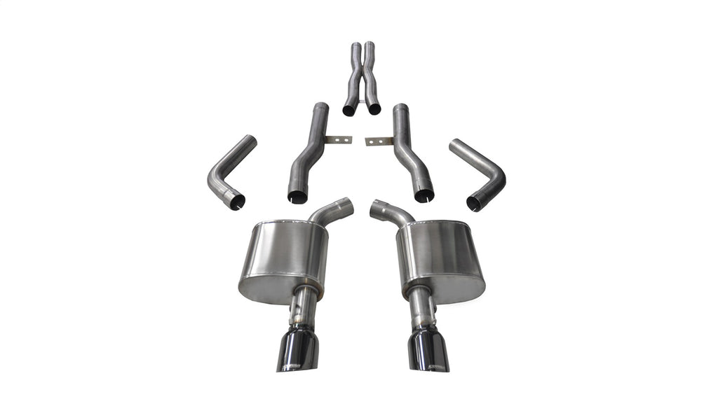 Corsa Performance 14996BLK 2.75in. Cat-Back Dual Rear Exit with Single 4.5in. Black PVD Pro-Series Tips for Select Dodge Charger