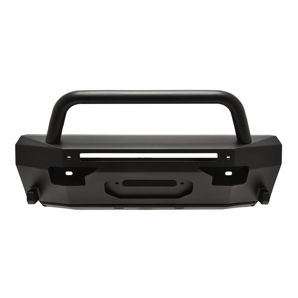 14C-4Runner-Proseries-Front-Bumper-WRound-Bull-Bar-Textured-Black