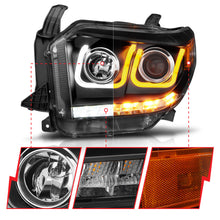 Load image into Gallery viewer, 14C-Tundra-Projector-Headlights-WUbar-Switchback-Black-WDrl