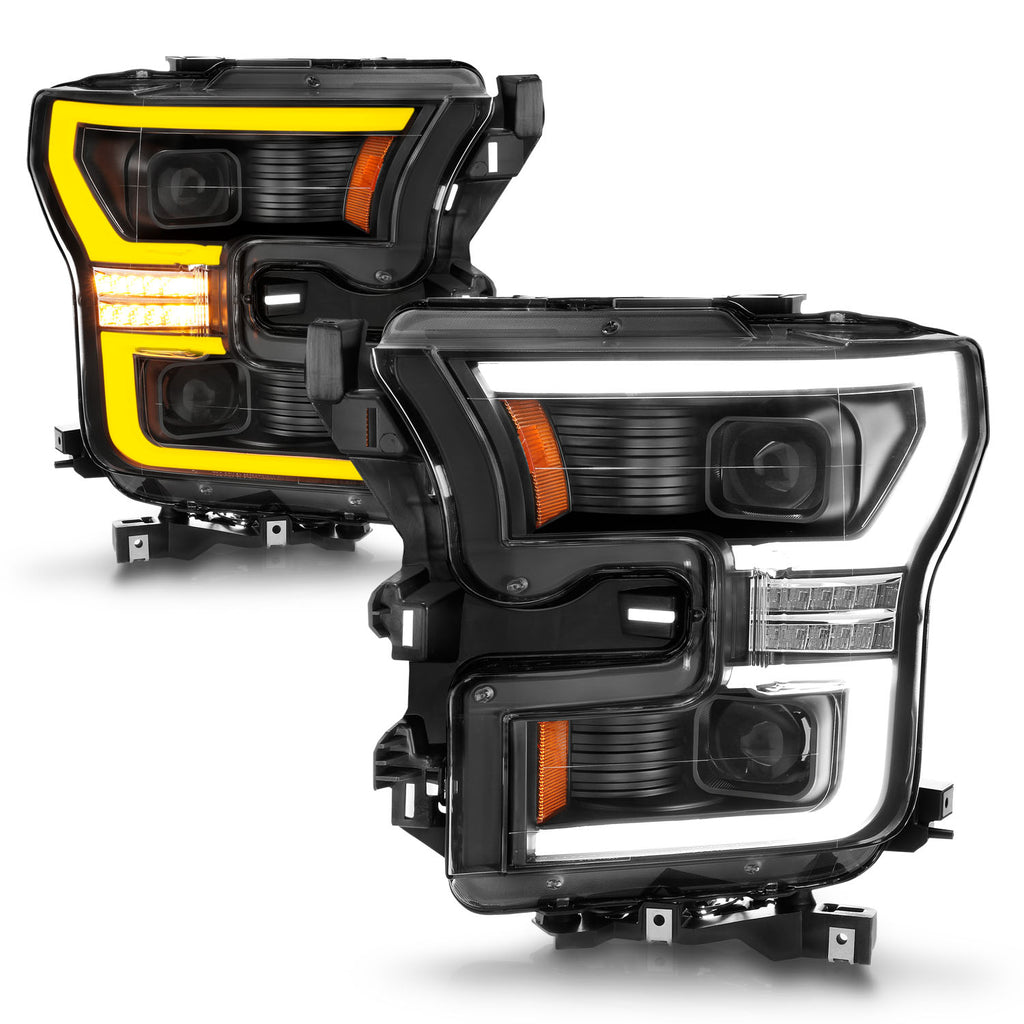 15-17-Ford-F-150-Led-Projector-Headlights---W-Light-Bar-Switchback-Black-Housing