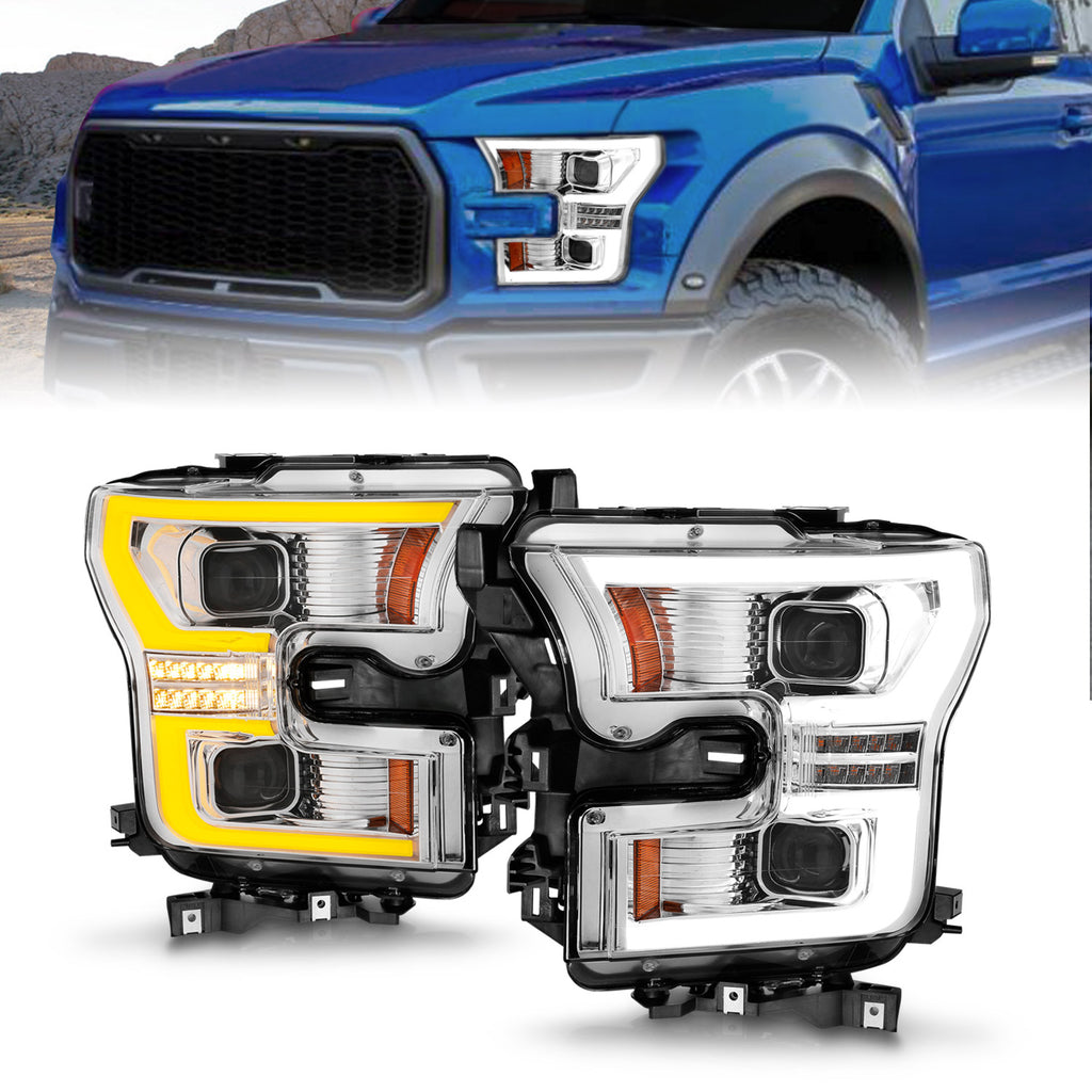 15-17-Ford-F-150-Led-Projector-Headlights---W-Light-Bar-Switchback-Chrome-Housing