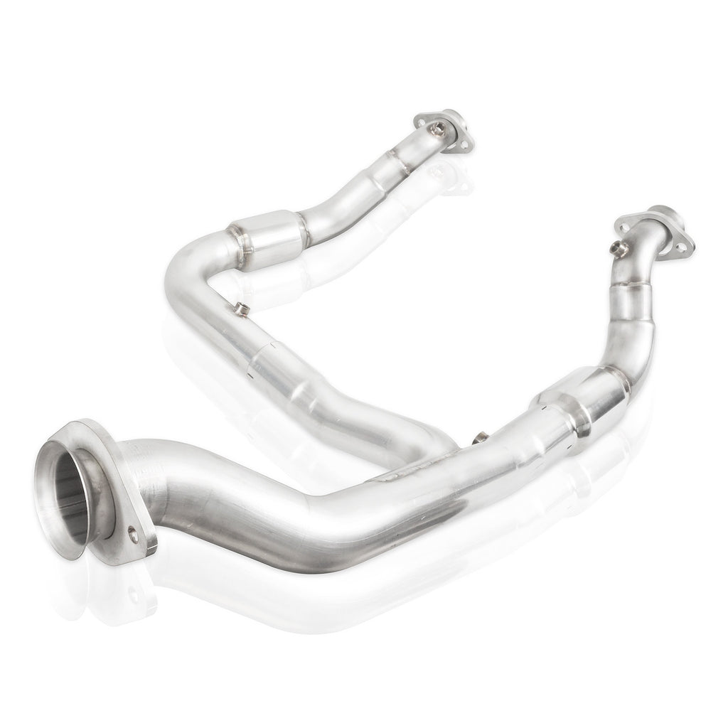 15-18-F-150-3.5L-Downpipe-3In-High-Flow-Cats-Y-Pipe-Factory-Connection