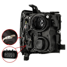 Load image into Gallery viewer, 15-19-Chevy-2500Hd-Pro-Series-Proj-Headlights-Plank-Style-Blk-WActiv-LightSeq-SignalDrl