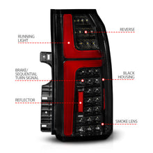Load image into Gallery viewer, 15-20-Chevrolet-Tahoe-Sequential-Led-Tube-Taillights-Black