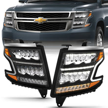 Load image into Gallery viewer, 15-20-Chevy-TahoeSuburban-Led-Light-Bar-Style-Headlights-Black-WSequential-WDrl-WAmber
