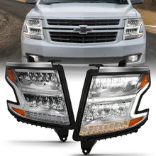 Load image into Gallery viewer, 15-20-Chevy-TahoeSuburban-Led-Light-Bar-Style-Headlights-WSequential-Chrome-WAmber