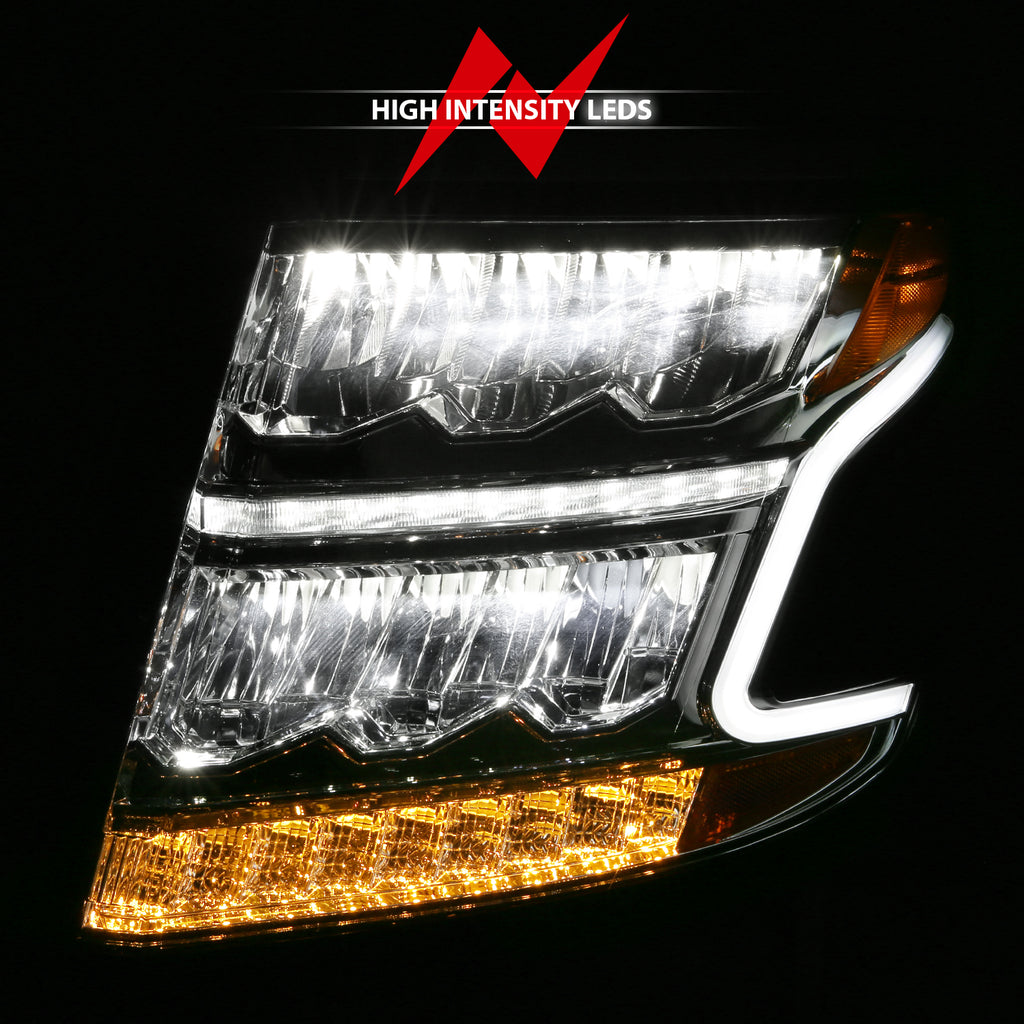 15-20-Chevy-TahoeSuburban-Led-Light-Bar-Style-Headlights-WSequential-Chrome-WAmber