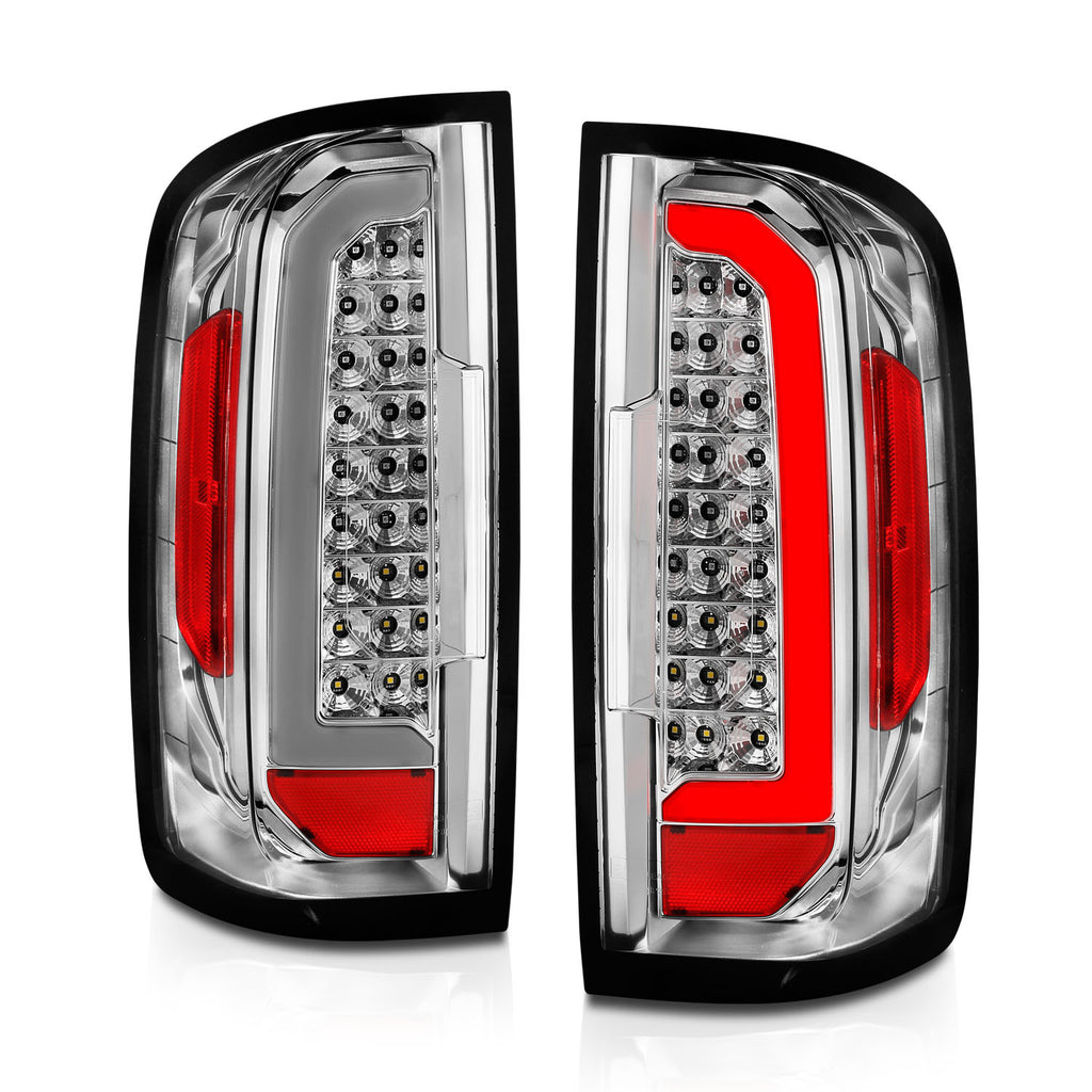 15-21-Chevy-Colorado-Led-Taillights-W-Light-Bar-Chrome-Housing-Clear-Lens
