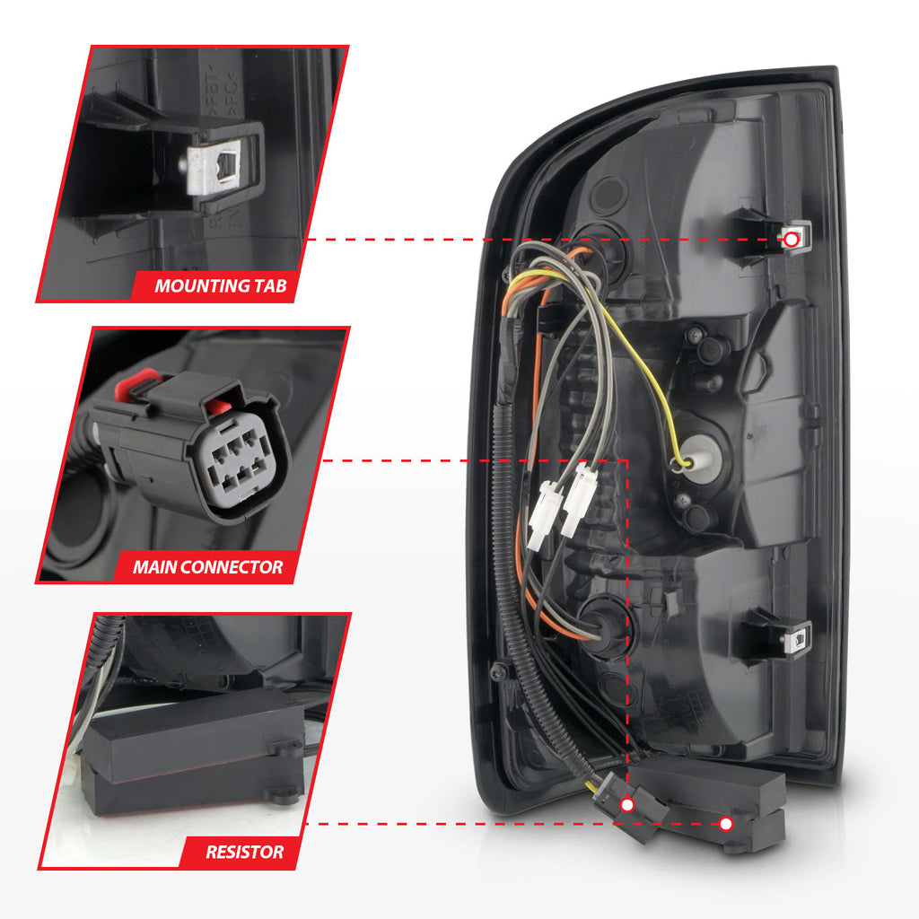 15-21-Gmc-Canyon-Full-Led-Taillights-W-Red-Lightbar-Black-HousingClear-Lens