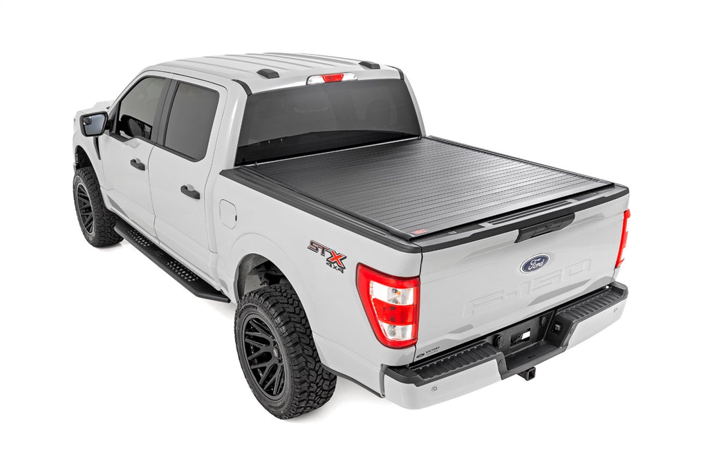 Rough Country 50221550 Hard Roll Up Bed Cover for Select Ford F-150, Ford F-150 Lightning