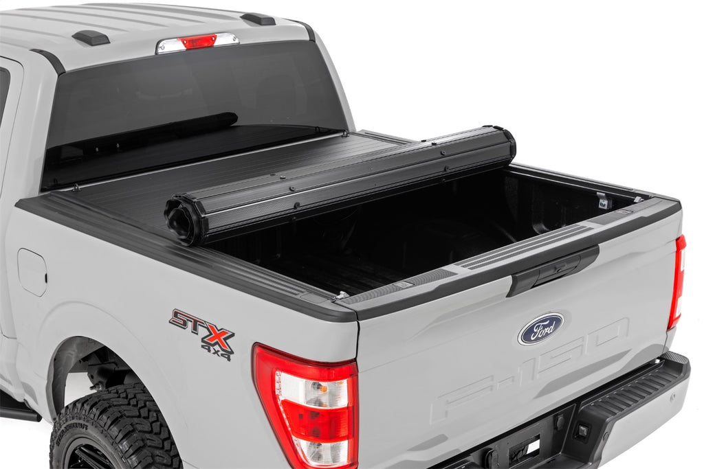 Rough Country 50221550 Hard Roll Up Bed Cover for Select Ford F-150, Ford F-150 Lightning