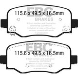 EBC DP62237 6000 Series Greenstuff Truck/SUV Brakes Disc Pads