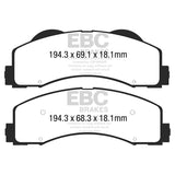 EBC DP63034 6000 Series Greenstuff Truck/SUV Brakes Disc Pads