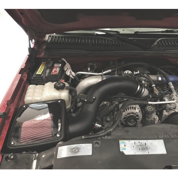 ~(15-Lbs.-25X16x14)~-Cold-Air-Intake-For-01-04-Chevrolet-Silverado-Gmc-Sierra-V8-6.6L-Lb7-Duramax-Cotton-Cleanable-Red-S-B