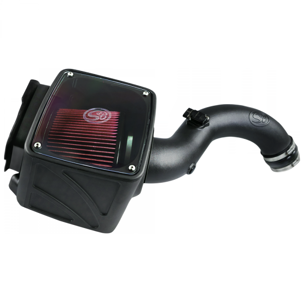 ~(15-Lbs.-25X16x14)~-Cold-Air-Intake-For-01-04-Chevrolet-Silverado-Gmc-Sierra-V8-6.6L-Lb7-Duramax-Cotton-Cleanable-Red-S-B
