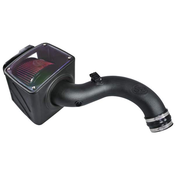 ~(15-Lbs.-25X16x14)~-Cold-Air-Intake-For-01-04-Chevrolet-Silverado-Gmc-Sierra-V8-6.6L-Lb7-Duramax-Cotton-Cleanable-Red-S-B