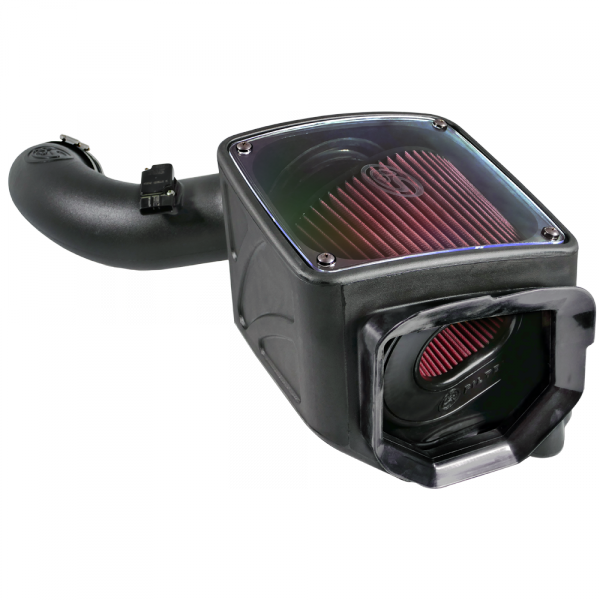 ~(15-Lbs.-25X16x14)~-Cold-Air-Intake-For-01-04-Chevrolet-Silverado-Gmc-Sierra-V8-6.6L-Lb7-Duramax-Cotton-Cleanable-Red-S-B