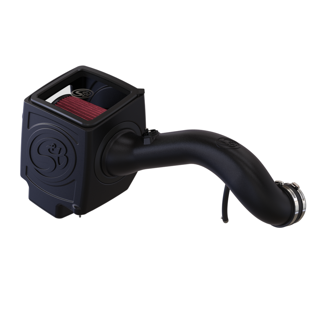 ~(15-Lbs.-25X16x15)~-Cold-Air-Intake-For-09-13-Chevrolet-Silverado-Sierra-2500-3500-6.0L-Cotton-Cleanable-Red-S-B