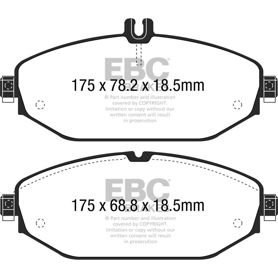 15-Mercedes-Benz-C300-(W205)-2.0-Turbo-Redstuff-Front-Brake-Pads