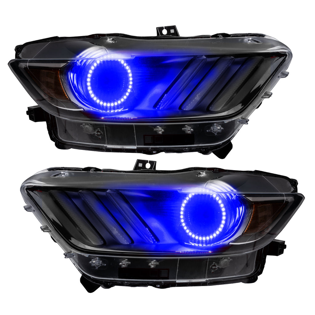 15-Mustang-Led-Head-Light-Halo-Kitblue