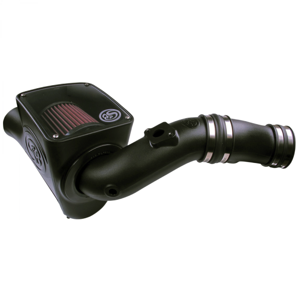 ~(15.1-Lbs.-24X15x14)~-Cold-Air-Intake-For-03-07-Ford-F250-F350-F450-F550-V8-6.0L-Powerstroke-Cotton-Cleanable-Red-S-B