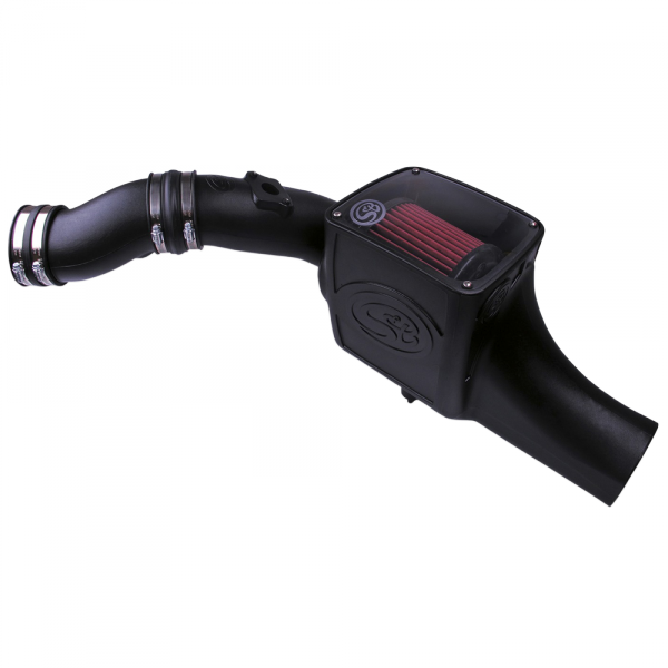 ~(15.1-Lbs.-24X15x14)~-Cold-Air-Intake-For-03-07-Ford-F250-F350-F450-F550-V8-6.0L-Powerstroke-Cotton-Cleanable-Red-S-B