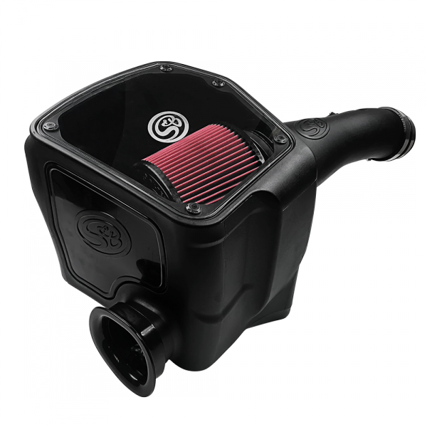 ~(15.4-Lbs.-24X15x14)~-Cold-Air-Intake-For-07-20-Toyota-Tundra-V8-5.7L-Oiled-Cotton-Cleanable-Red-S-B