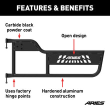 Load image into Gallery viewer, ARIES 1500100 Jeep Wrangler TJ Aluminum Tube Doors for Select Jeep Wrangler