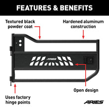 Load image into Gallery viewer, ARIES 1500200 Jeep Wrangler JL, Gladiator Aluminum Front Tube Doors for Select Jeep Wrangler