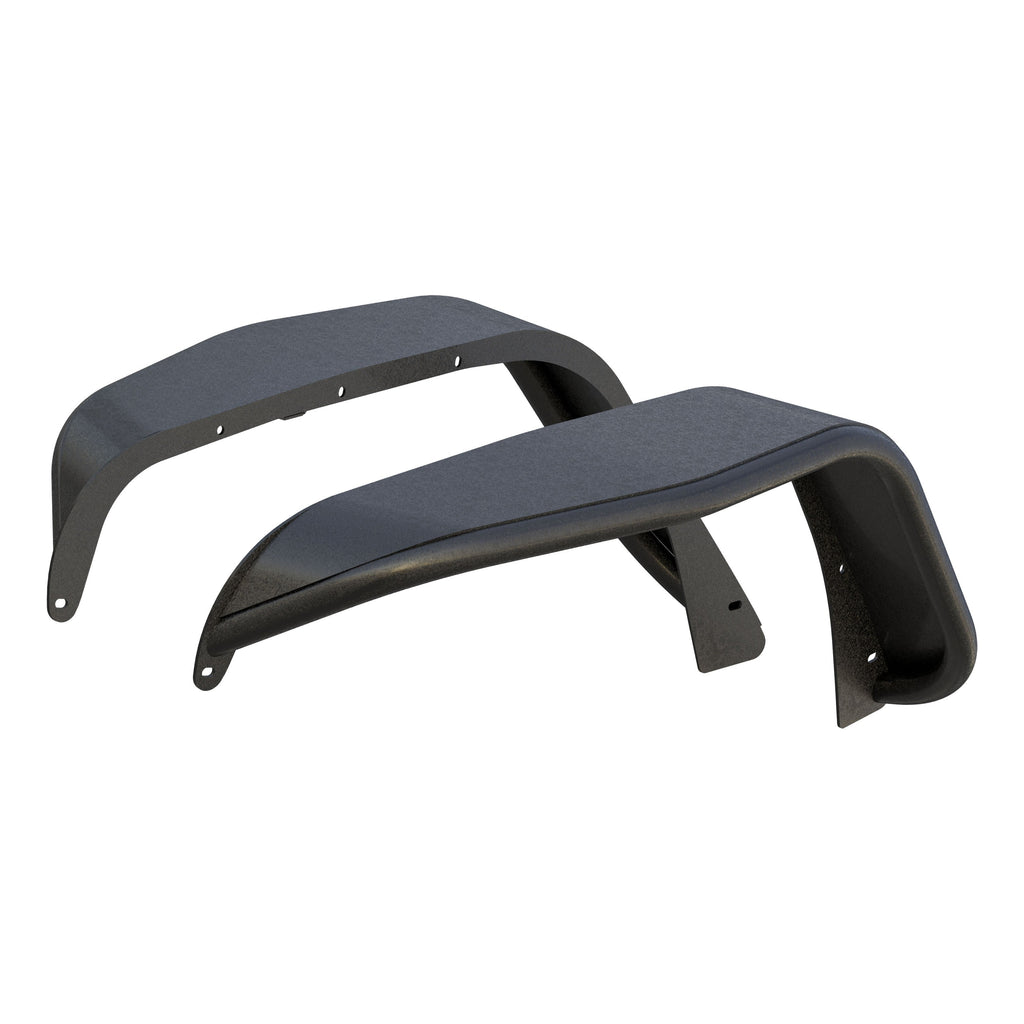 ARIES 1500201 Jeep Wrangler JK Black Aluminum Front Fender Flares for Select Jeep Wrangler