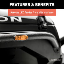 Load image into Gallery viewer, ARIES 1500201 Jeep Wrangler JK Black Aluminum Front Fender Flares for Select Jeep Wrangler
